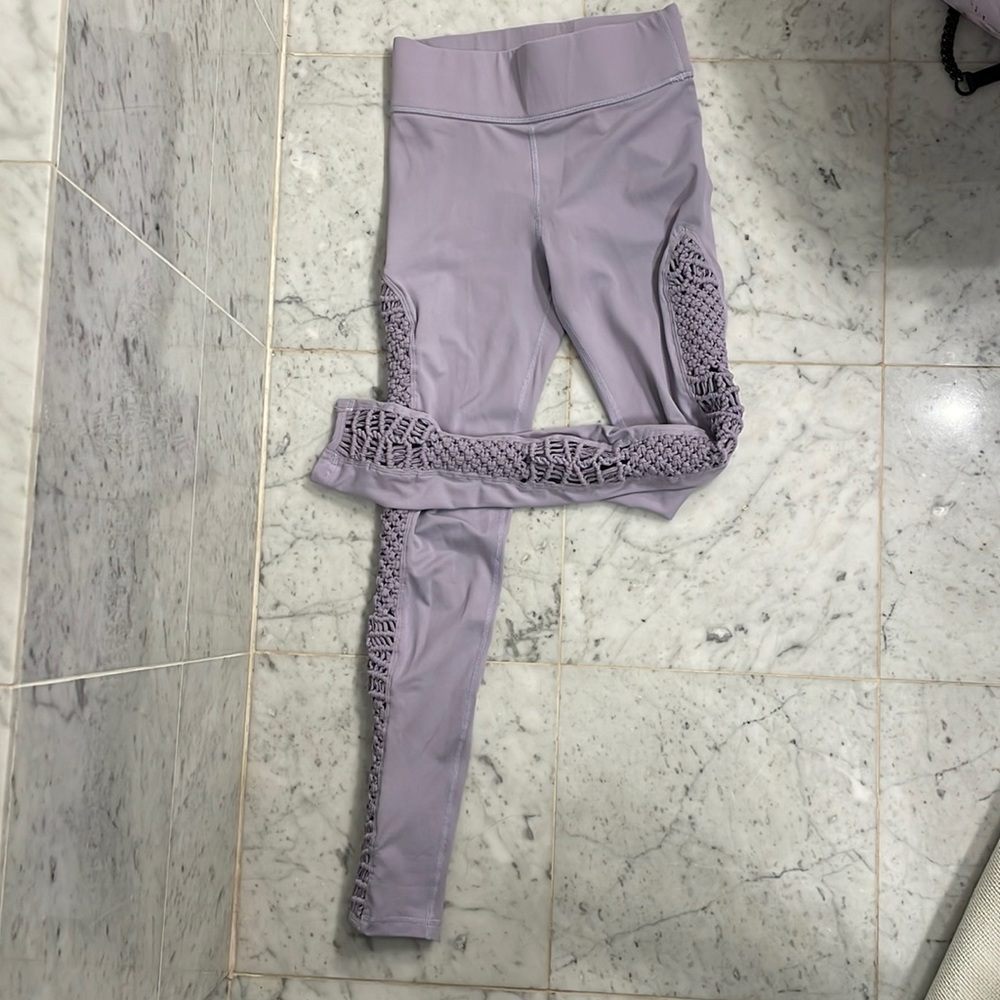 COPY - Carbon 38 leggings size small crochet braided sides